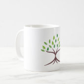 Elegante Green Tree Minimalist Classic Mok (Voorkant links)