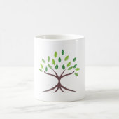 Elegante Green Tree Minimalist Classic Mok (Center)