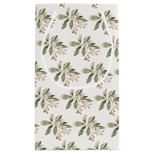 Elegante Greenery Gift Bag Klein Cadeauzakje (Achterkant)