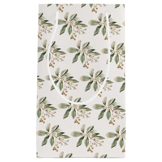 Elegante Greenery Gift Bag Klein Cadeauzakje (Voorkant)