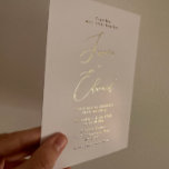 Elegante Greige en Gouden Folie Huwelijksuitnodigi Folie Uitnodiging<br><div class="desc">Elegante Greige en Gold Foil Wedding Invitation Folie Invitation Bekijk bijpassende artikelen in Niche en nestwinkel</div>