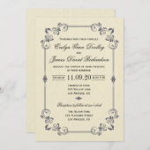 Elegante  grens bruiloft uitnodiging (Voorkant / Achterkant)