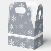 Elegante Grey Snowflakes Feestdagen Bedankdoosjes (Geopend)