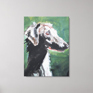 Elegante Greyhound-hondenportret Canvas Afdruk