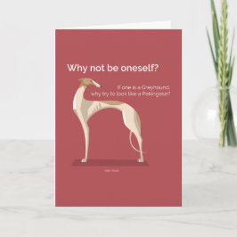 Elegante Greyhound kaart met inspirerend quote