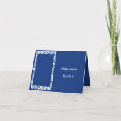 Elegante Grieks Blauw en Wit Huwelijk gast Kaart (Voorkant)