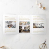 Elegante Griekse Key Mint Interieur Design Brochur Drieluik Kaart (Binnen)