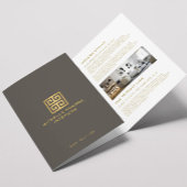 Elegante Griekse Key Taupe Interieur Design Brochu Drieluik Kaart