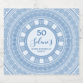 Elegante Griekse of Romeinse verjaardag met aangep Sparkling Wijnetiket (Enkel label)