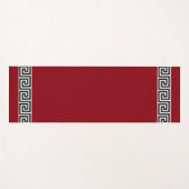Elegante Griekse patroon op maroon Yogamat (Voorkant (horizontaal))