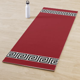 Elegante Griekse patroon op maroon Yogamat