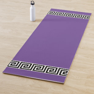 Elegante Griekse patroon op paars Yogamat