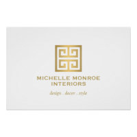 Elegante Griekse sleutel Goud/Wit Logo Downloaden