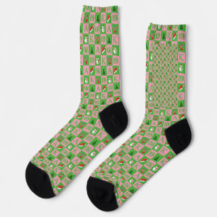 Elegante Griekse Zusterbond Kerstmis 1908 Sokken