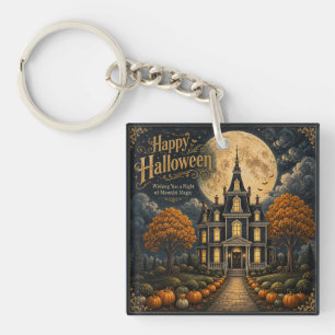 Elegante Griezelen Manor Halloween Sleutelhanger
