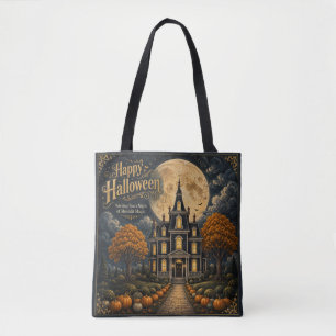 Elegante Griezelen Manor Halloween Tote Bag