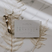 Elegante Grijs en Groene Huwelijkstijdlijn Informatiekaartje