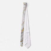 Elegante grijs goud marmer stropdas (Achterkant)