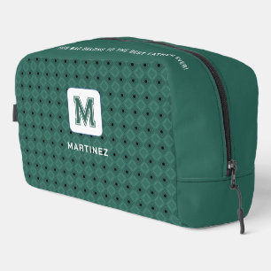 Elegante grijsgroene toilettas voor Man/vader Toilettasje