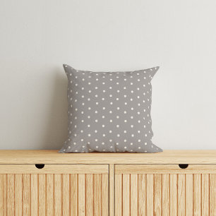Elegante grijze babydekenkussen met polkadots kussen