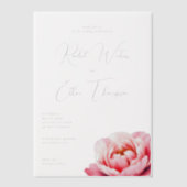 Elegante grijze bloemen uitnodiging (Voorkant)