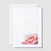 Elegante grijze bloemen uitnodiging (Offset)