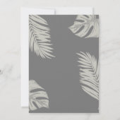 Elegante grijze Boho verlaat kruisdoop Kaart (Achterkant)