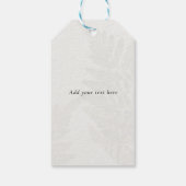 Elegante Grijze Botanische Leaf Wedding Gift Label Cadeaulabel (Achterkant)