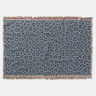 Elegante grijze cheetahprint-werpdeken deken