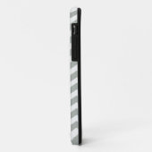 Elegante grijze chevron zigzag met naam Case-Mate iPhone case (Achterkant/links)