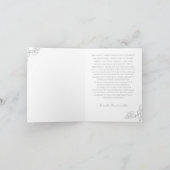 Elegante grijze Chinoiserie Bird & Crest bruiloft Bedankkaart (Binnen)