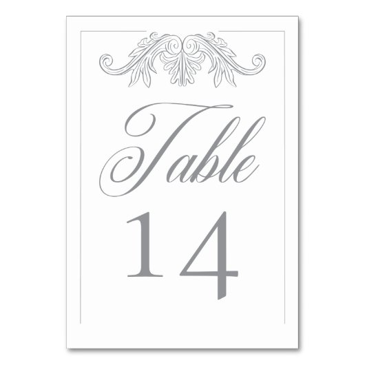 Elegante grijze Chinoiserie Bird Crest Wedding Kaart (Voorkant)