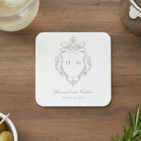 Elegante Grijze Chinoiserie Vogel Kuif Bruiloft