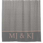 ELEGANTE GRIJZE CRÈME MONOGRAM INITIALEN BLADPATRO DOUCHEGORDIJN (Voorkant)