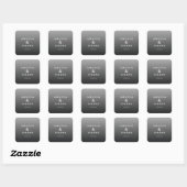 Elegante grijze dankbaarheid vierkante sticker (Vel)