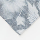 Elegante grijze deken met witte bloemenomtrek (Hoek)