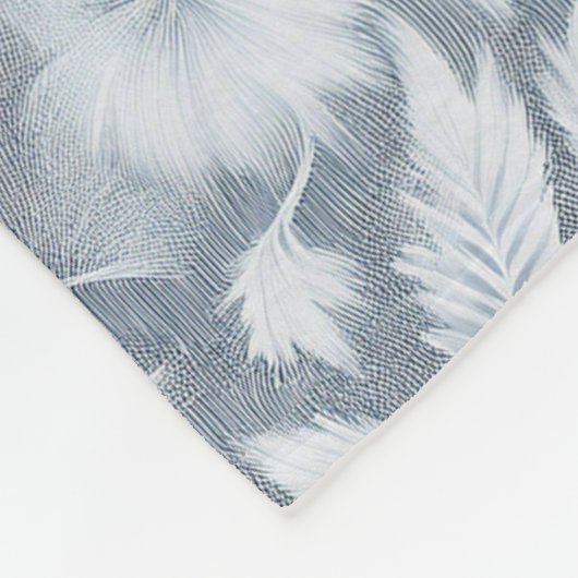 Elegante grijze deken met witte bloemenomtrek (Hoek)