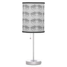 Elegante Grijze Dinosaurus Patroon Lamp