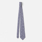 Elegante grijze en witte sterren op staalgrijs stropdas (Achterkant)