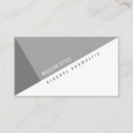 Elegante grijze geometrische moderne stijl visitekaartje