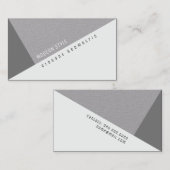 Elegante grijze geometrische moderne stijl visitekaartje (Voorkant / Achterkant)