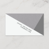 Elegante grijze geometrische moderne stijl visitekaartje (Achterkant)