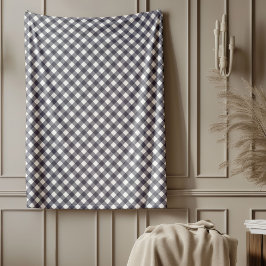 Elegante grijze geruite deken voor home decor