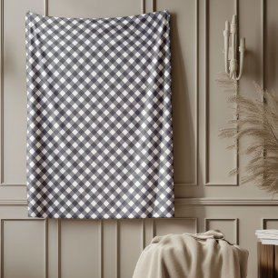 Elegante grijze geruite deken voor home decor