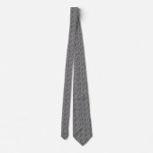 Elegante grijze heren stropdas (Achterkant)