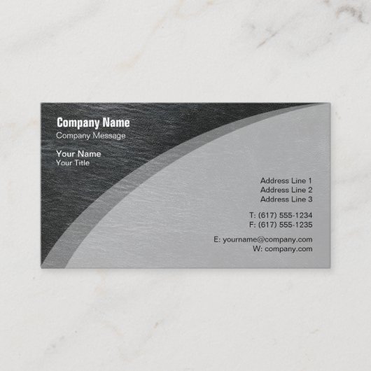 Elegante grijze huid visitekaartje (Voorkant)