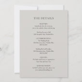 Elegante grijze klassieke bruiloft kaart (Achterkant)