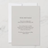 Elegante grijze klassieke bruiloft save the date (Achterkant)