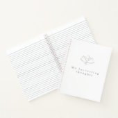 Elegante grijze lotus bloem journaling gedachten notitieboek (Binnen)
