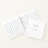 Elegante grijze lotus bloem journaling gedachten notitieboek (Binnen)